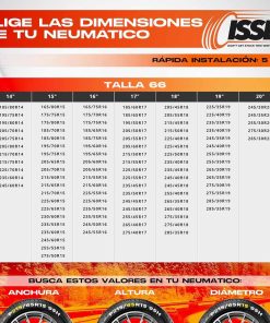 Cadenas de nieve textiles Isse Classic 66 2 ud