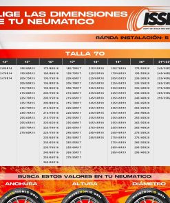 Cadenas de nieve textiles Isse Classic 70 2 ud