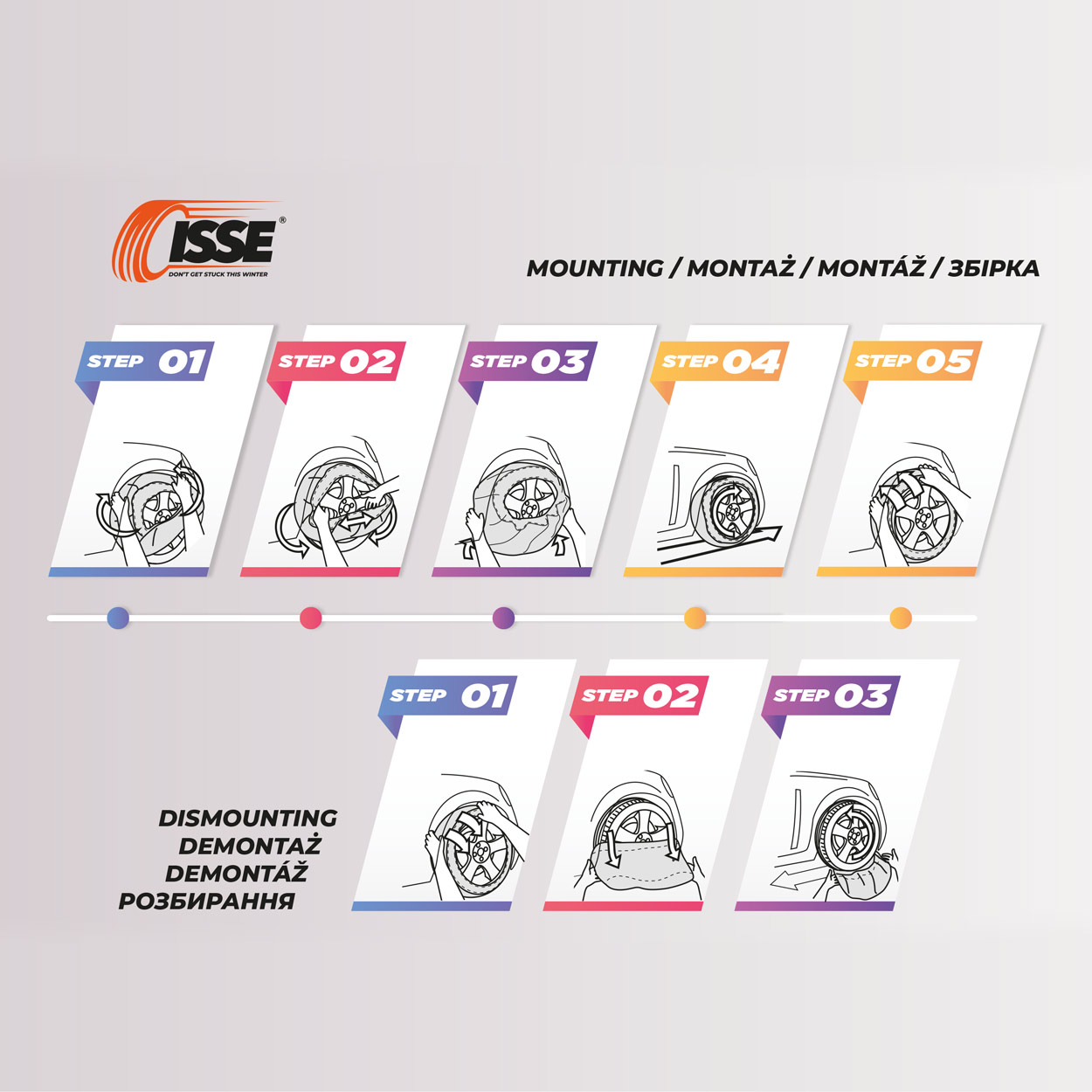 Cadenas de nieve textiles Isse Easysock S 2 ud 6 Cadenas de nieve textiles Isse Easysock S 2 ud