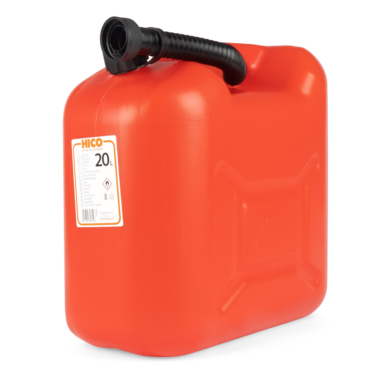 Bidón plástico para conbustible 20L, rojo 2 Bidón plástico para conbustible 20L, rojo