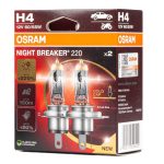 Bombilla Halógena Osram H4 12V 60/55W P43t NIGHT BREAKER 200 /2 unid.