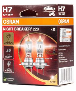 Bombilla Halógena Osram H7 12V 55W PX26d NIGHT BREAKER 200 /2 unid.