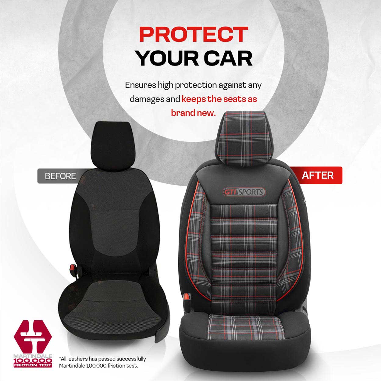 Juego de fundas para asientos de coche OTOM GTI SPORT 801 9 Juego de fundas para asientos de coche OTOM GTI SPORT 801