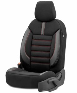 Juego de fundas para asientos de coche OTOM LIMITED 101 BLACK/RED 3-ZIP