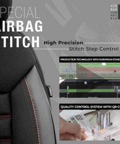 Juego de fundas para asientos de coche OTOM LIMITED 101 BLACK/RED 3-ZIP