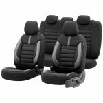 Juego de fundas para asientos de coche OTOM LIMITED 102 BLACK/GREY 3-ZIP