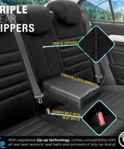 Juego de fundas para asientos de coche OTOM LIMITED 102 BLACK/GREY 3-ZIP