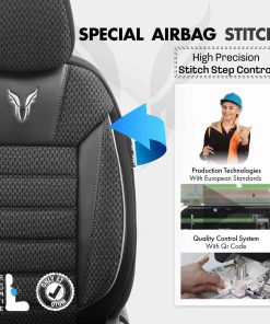 Juego de fundas para asientos de coche OTOM TORO 902 BLACK/SMOKED NZ