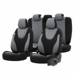 Juego de fundas para asientos de coche OTOM RUBY 1202 GREY/BLACK 3-ZIP