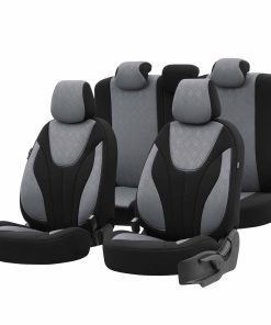 Juego de fundas para asientos de coche OTOM RUBY 1202 GREY/BLACK 3-ZIP