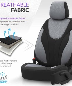 Juego de fundas para asientos de coche OTOM RUBY 1202 GREY/BLACK 3-ZIP