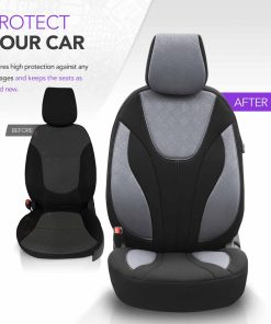 Juego de fundas para asientos de coche OTOM RUBY 1202 GREY/BLACK 3-ZIP