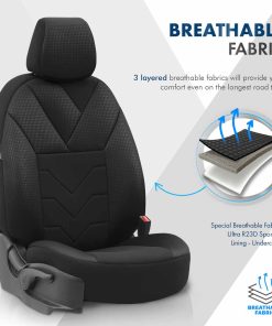 Juego de fundas para asientos de coche OTOM TEMPO 1501 BLACK NZ