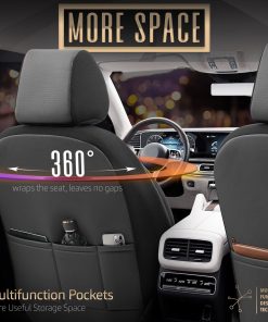 Juego de fundas para asientos de coche OTOM INSPIRE 3501 BLACK ECO-LEATHER 3-ZIP