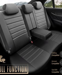 Juego de fundas para asientos de coche OTOM INSPIRE 3501 BLACK ECO-LEATHER 3-ZIP