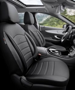 Juego de fundas para asientos de coche OTOM INSPIRE 3501 BLACK ECO-LEATHER 3-ZIP