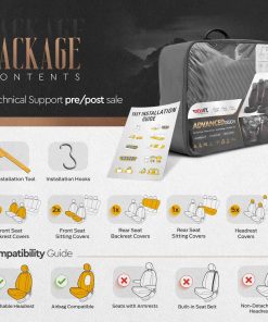 Juego de fundas para asientos de coche OTOM ADVANCED 204 BLACK BABYFACE 3-ZIP