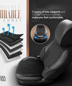 Juego de fundas para asientos de coche OTOM ADVANCED 204 BLACK BABYFACE 3-ZIP
