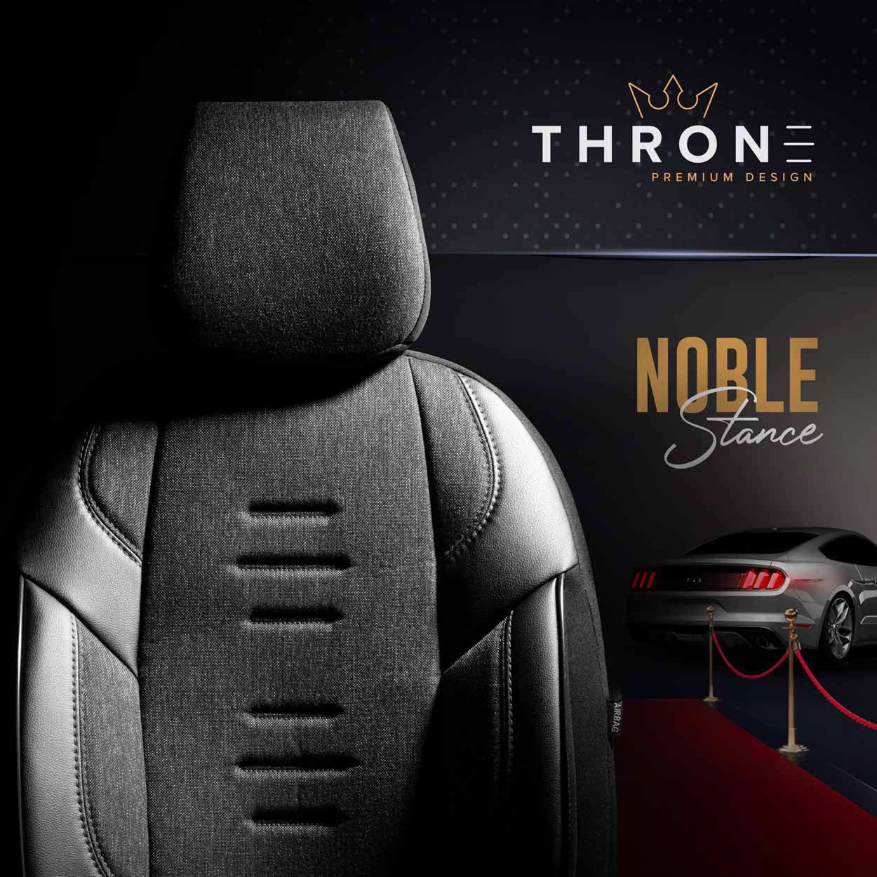 Juego de fundas para asientos de coche OTOM THRONE 102 SMOKED 3-ZIP 8 Juego de fundas para asientos de coche OTOM THRONE 102 SMOKED 3-ZIP