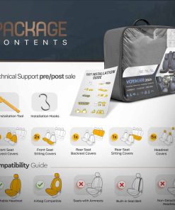 Juego de fundas para asientos de coche OTOM VOYAGER 102 SMOKED 3-ZIP