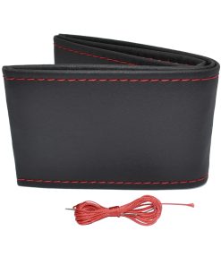 Cubierta del Volante ATADA color negro con hilo rojo 38-39 mm