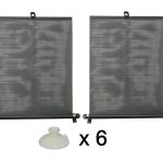 Sombrilla enrollable con ventosas 2 x 45 cm negro, PVC