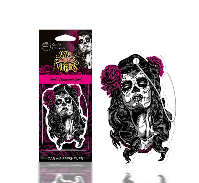 Ambientador para coche AROMA DIA DE LOS MUERTOS Pink Diamond Girl 1 Ambientador para coche AROMA DIA DE LOS MUERTOS Pink Diamond Girl