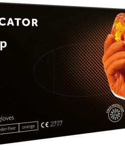 Guantes de nitrilo GoGrip naranja talla L, 50 uds.