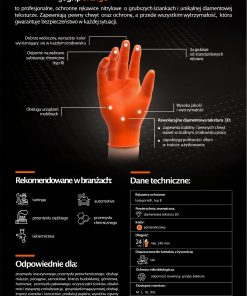 Guantes de nitrilo GoGrip naranja talla L, 50 uds. 7 Guantes de nitrilo GoGrip naranja talla L, 50 uds.