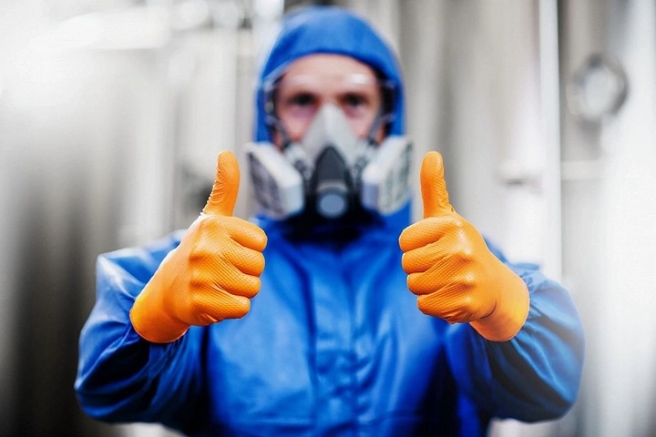 Guantes de nitrilo GoGrip naranja talla L, 50 uds. 5 Guantes de nitrilo GoGrip naranja talla L, 50 uds.