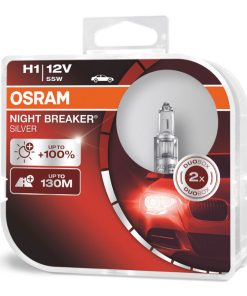 Bombilla Halógena Osram H1 12V 55W P14,5s NIGHT BREAKER SILVER +100% /2 unid.