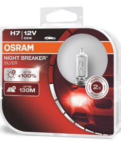 Bombilla Halógena Osram H7 12V NIGHT BREAKER SILVER +100% / 2 unid.
