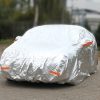 Cobertor reflectivo para coche (funda protectora) , color ALUMINIO, con cierre, 120g algodón, talla: M