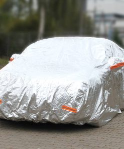 Cobertor reflectivo para coche (funda protectora) , color ALUMINIO, con cierre, 120g algodón, talla: M
