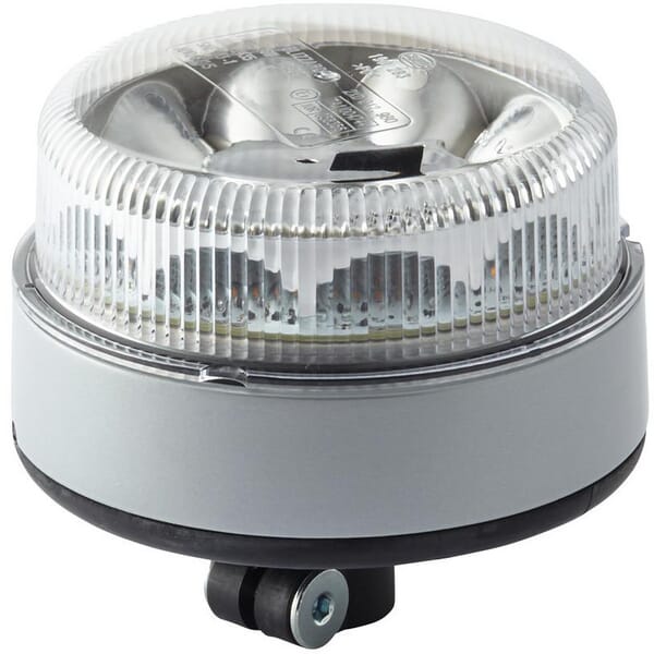 Faro intermitente LED, 10W, redondo, 12/24V, transparente/amarillo, atornillable, diámetro 149mm x132mm, 10 LED's, Hella