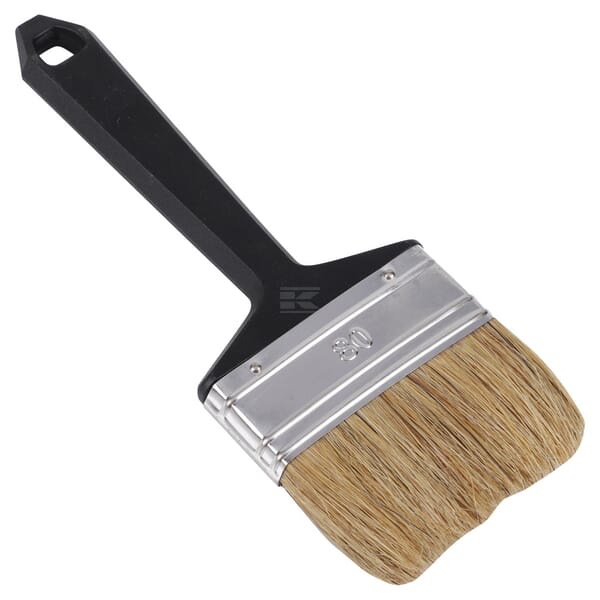 Flat brush single use, white pigshair size 80