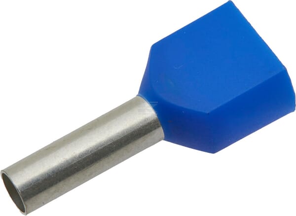 Twin cable end sleeve 2.5mm² 8mm DIN 46228-4