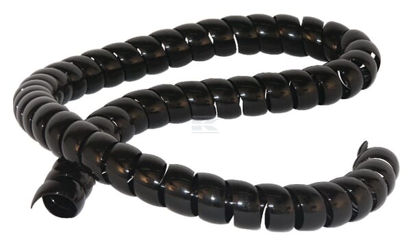 Protector espiral negro de 8 mm