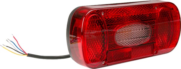 Luz trasera, LH rectangular, 12-24V, 180x100x80mm