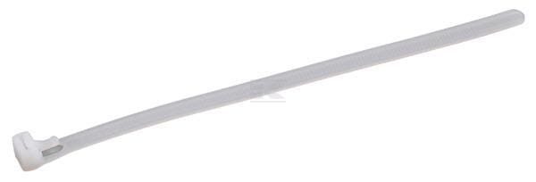 Bridas reutilizables de 7,6 x 400 mm, blancas, paquete de 100 unidades