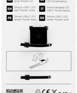 Luz LED de bolsillo recargable USB-C, blanca