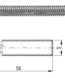 Tornillo hexagonal DIN 933 M5 x 50 acero cincado 8.8 Kramp