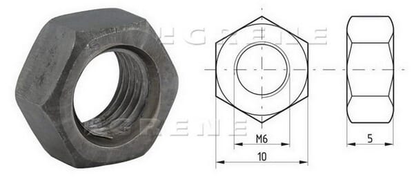 Tuerca hexagonal DIN 934 M6 x 1,00 acero Clase 8 Kramp 7 Tuerca hexagonal DIN 934 M6 x 1,00 acero Clase 8 - Imagen 7