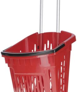 Cesta plástico rojo/negro 457x350x550mm