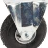 Rueda industrial fija en goma: Ø260 x 85 mm, placa de soporte: 200 x 160 mm. Capacidad: 150 kg, Tente