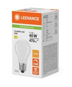 Lámpara LED 3.4W 827 E27 5 Lámpara LED 3.4W 827 E27