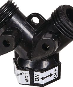 Adaptador de manguera en Y, 3/4" con grifos de cierre