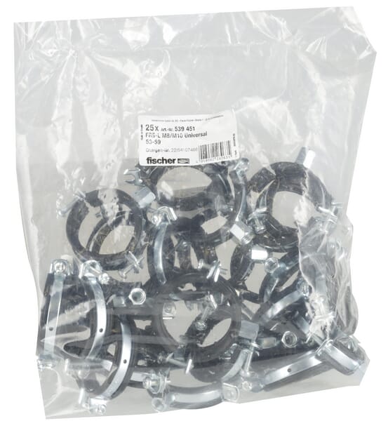 Abrazadera de tubo FRS-L 53-59 8/10 25uds 5 Abrazadera de tubo FRS-L 53-59 8/10 25uds - Imagen 5