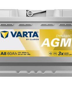 Batería, 12V 60Ah 680A, A8 VARTA Dynamic AGM