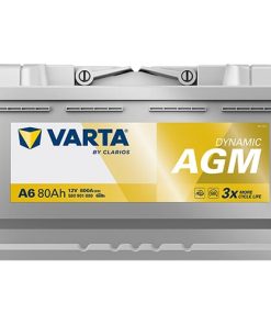 Batería, 12V 80Ah 800A, A6 VARTA Dynamic AGM